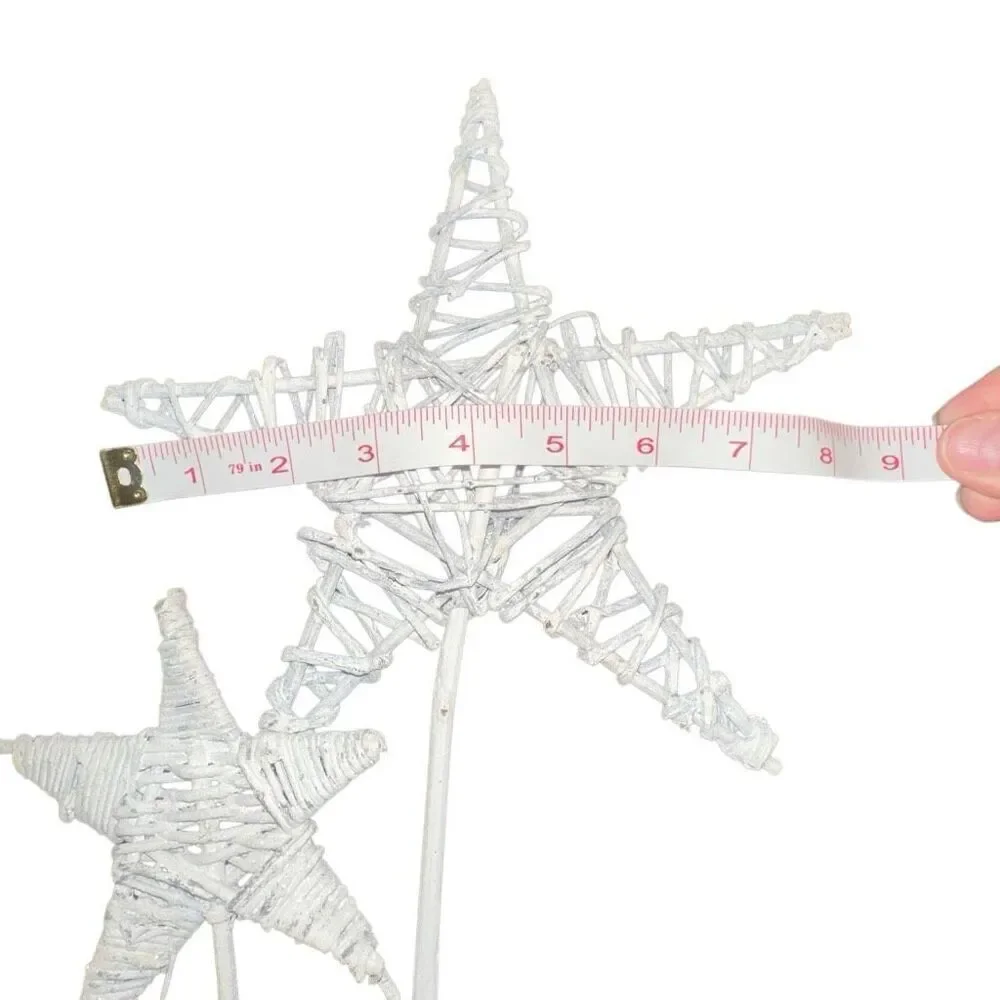 *NEW* LATA star mix wooden star craft/decorations 6 White 3 red